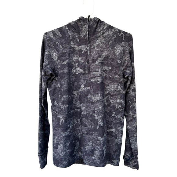 Lululemon Outrun the Elements 1/2 Zip Sweatshirt - Size 4 - Gray Camo - Picture 11 of 13